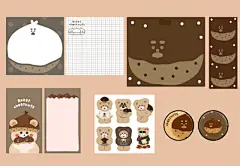 现货| 可爱小熊栗子 多用途 少女心装饰贴纸 INS 手账素材-淘宝网