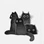 如何得到一直黑漆漆、大眼睛的小猫咪？

一只针管笔就够了！分享 9 张毛绒绒的黑色针管笔插画小猫咪 

by Luis Coelho ​​​​