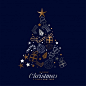 Creative merry christmas festival card with decorative elements
