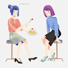 卡通手绘女孩和朋友分享美味蛋糕图片大小2000x2000px 图片尺寸994.56 KB 来自PNG搜索网 pngss.com 免费免扣png素材下载！彩色#创意设计#蛋糕#分享美食#卡通人物#卡通手绘#开心#美丽#美味#女孩#朋友#食物#水彩#
