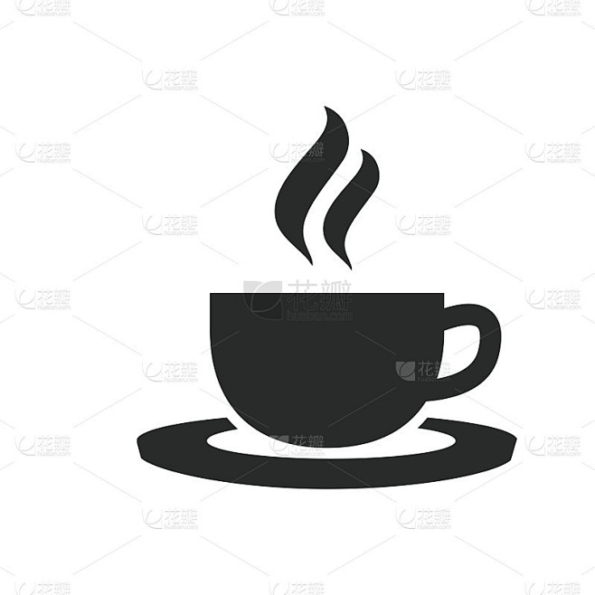 咖啡杯图标矢量标志插图