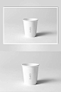 圆形盖子阴影数字纸杯咖啡杯样机-众图网