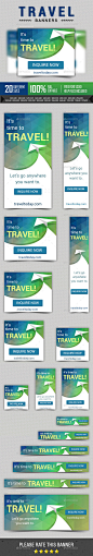 Travel - Vacation Ad Marketing Banners - Banners & Ads Web Elements