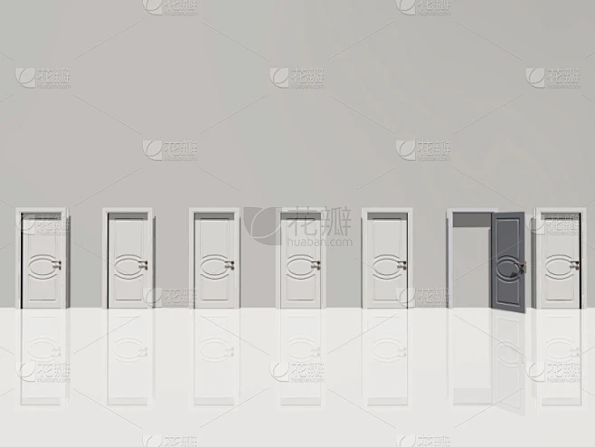 空的,留白,门口,水平画幅,墙,易接近性,无人,绘画插图,符号,超现实主义的素材-花瓣网