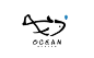 日本餐厅 OCEAN 品牌设计，LOGO图形由文字拆解组成，非常形象化。| by 李政達