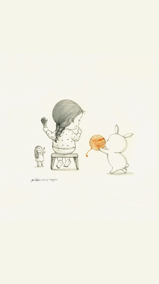 【插画家Coniglio小胖妮儿和兔子的...