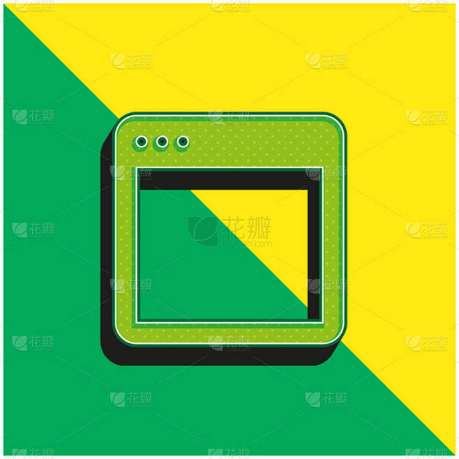 App green and yellow modern 3d vector logo