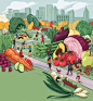 "Go Vegan" - Globe Life and Arts Cover : Cover illustration to accompany an article about how the creator of the Glycemic Index believes we should all be vegan as the lifestyle benefits both our bodies and our planet. Thank you to AD Ben Barrett