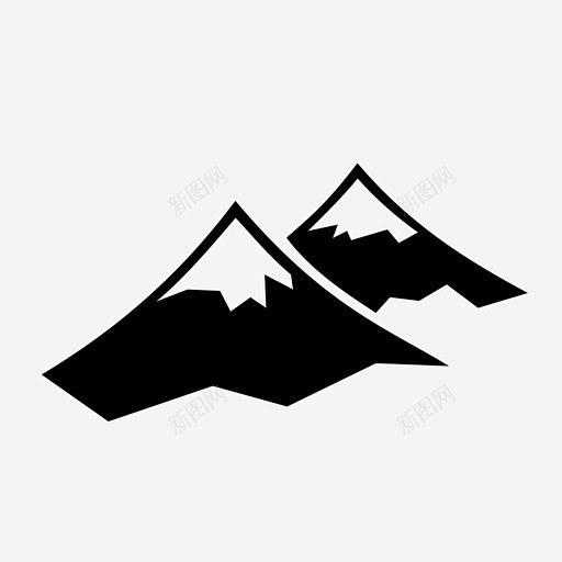 雪山高山冰图标 UI图标 设计图片 免费...