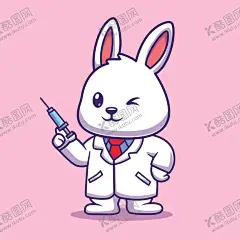 可爱卡通兔子医生 【酷图网】兔子,可爱,小兔子,小白兔,贴纸,卡通兔子,可爱兔子,卡通,兔年,手机壳,国潮插画,插画,咕卡,文创,手机壳设计,月宫,玉兔,毛绒玩具