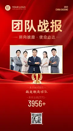 微商团队喜报表彰业绩贺报人物海报