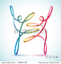 Dancing string figures vector 正版图片在线交易平台 - 海洛创意（HelloRF） - 站酷旗下品牌 - Shutterstock中国独家合作伙伴