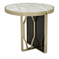 Satin Round Ebony Side Table - Shop Bianchini online at Artemest