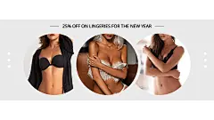 Fashion Women's Underware New Year Discount Facebook Cover