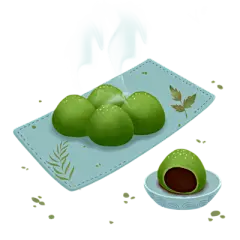 【米图网-52mitu.com】青团 手绘 清明节青团