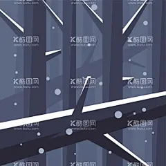 树林飘雪  - 源文件下载【酷图网】矢量风景,风景插画,扁平化风景,自然风景画,风景,自然风景,风景矢量图,自然景观,自然风光,矢量插画,矢量插图,风景矢量,插画风景,卡通风景