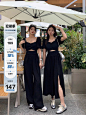 【7.12 20点新品限时78折起】夏梦璀璨 御姐黑色系性感度假连衣裙-淘宝网
