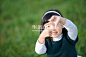 愉快的,愉快的,白昼,亚洲人,田地_gic5497509_girl making frame by using her hand_创意图片_Getty Images China