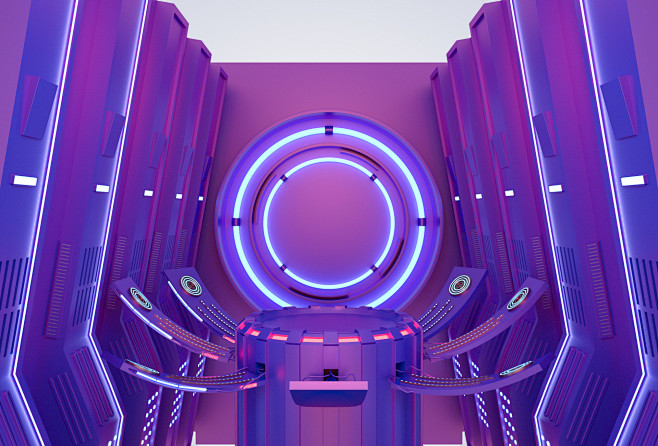 科幻场景建模_·静香·_三维/C4D图片...