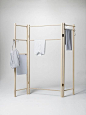 Designed by Anonym Design, the foldable 360 Degrees Foldable Garment Rack from Nomess in Copenhagen is made of solid ash; go to Nomess for ordering information.: 