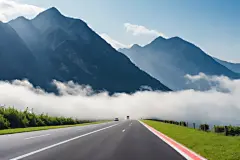 公路建设蓝天白云高速公路摄影图