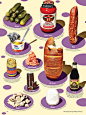 This may contain: an image of different foods that are on the table