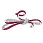 Cabochon Ruby and Diamond Bow Brooch, Trabert & Hoeffer, Mauboussin