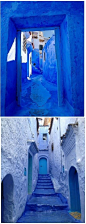 希腊梦幻的蓝色街巷，唯独希腊配的上蓝色这个梦的颜色。