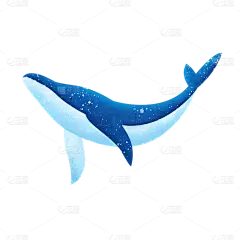 手绘-鲸鱼动物元素常规贴纸3