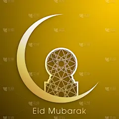 插图开斋节穆巴拉克庆祝庆祝穆斯林社区节日。