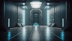 CG渲染未来赛博朋克科幻太空舱宇宙飞船霓虹灯走廊时空隧道空间场景高清图片合辑 - 设计元素 - 美工云 - 上美工云，下一种工作！