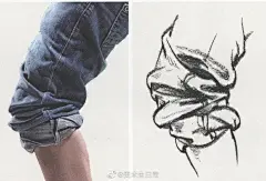 干货 | 速写人物衣褶的表现  需转 ​​​​