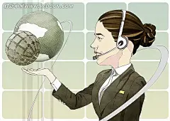 插画—商务女士和手掌上空的地球psd分层素材PSD分层素材|PSD素材|插画|地球|商务女士|手掌|网格|手绘插画图片场景插画|内衣美女矢量插画|绿色风景插画插画|插画设计 插画