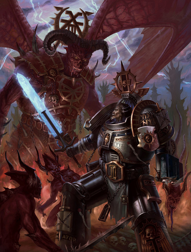 战锤40000战锤40000战锤40k战锤40k娃哈四万狂热者灰色骑士奥多马勒斯