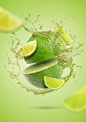 Fruits : Design for a juice menu.