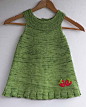 Kiva helma - cute knitted tunic for a little girl. Like the strawberry touch.