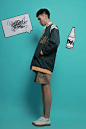 【D'oh!】原创设计 刺绣运动感棒球拼接长款外套夹克 墨绿+黄-淘宝网
