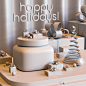 3D // ADW - Happy Holidays! : adwoa beauty - happy holidays! // 3D visualizations for adwoa beauty social media campaigns. // www.adwoabeauty.com // Cinema 4D  |  Arnold  |  Photoshop