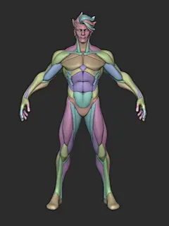 Stylized Warrior Anatomy Blockout