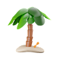 Palm Tree 3D Illustration