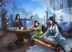 手绘古风人物系列-一双... 古装情侣&amp;美人背影 &amp; 古风美人&amp;手绘情侣头像&amp;古风场景&amp;古风意境&amp;古风手绘&amp;古风风景&amp;唯美古风&amp;一生一世一双人... (1600×1143)