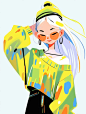AI-丨风格灵感分享丨涂鸦插画丨可爱女孩丨