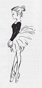Cute marker drawing of a ballerina! I need to learn to draw like this!: 
