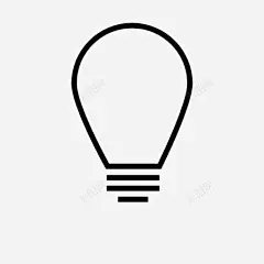 小灯泡标志图标