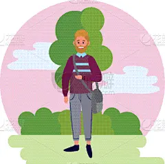 男人,快乐,青年人,动画片,自然,人,高雅,信心,表现积极