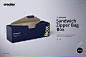 Sandwich Zipper Bags Box Mockup Set 长方形纸盒产品包装盒飞机盒空白贴图ps样机素材国外设计模板_UIGUI