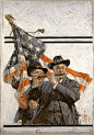 shear-in-spuh-rey-shuhn:
“ J.C. LEYENDECKER
Civil War Vetrans
Oil on Canvas
”