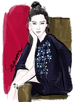 #jjseason插画# #时尚##season插画# ---Happy Birthday to @刘诗诗  