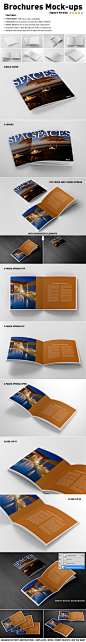 Photorealistic Square Brochure Mock-ups by andre2886