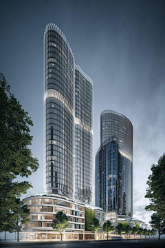 momopro采集到A-L立面-高层塔楼造型High-rise building